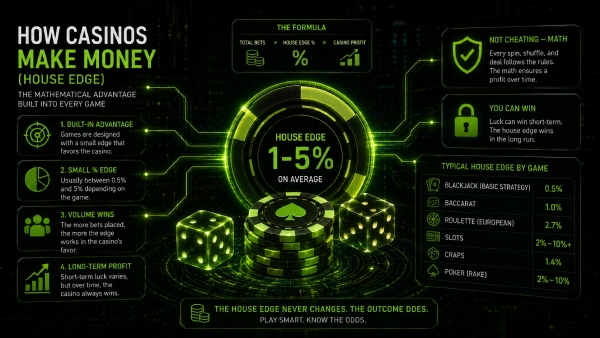 How casinos make money and the house edge