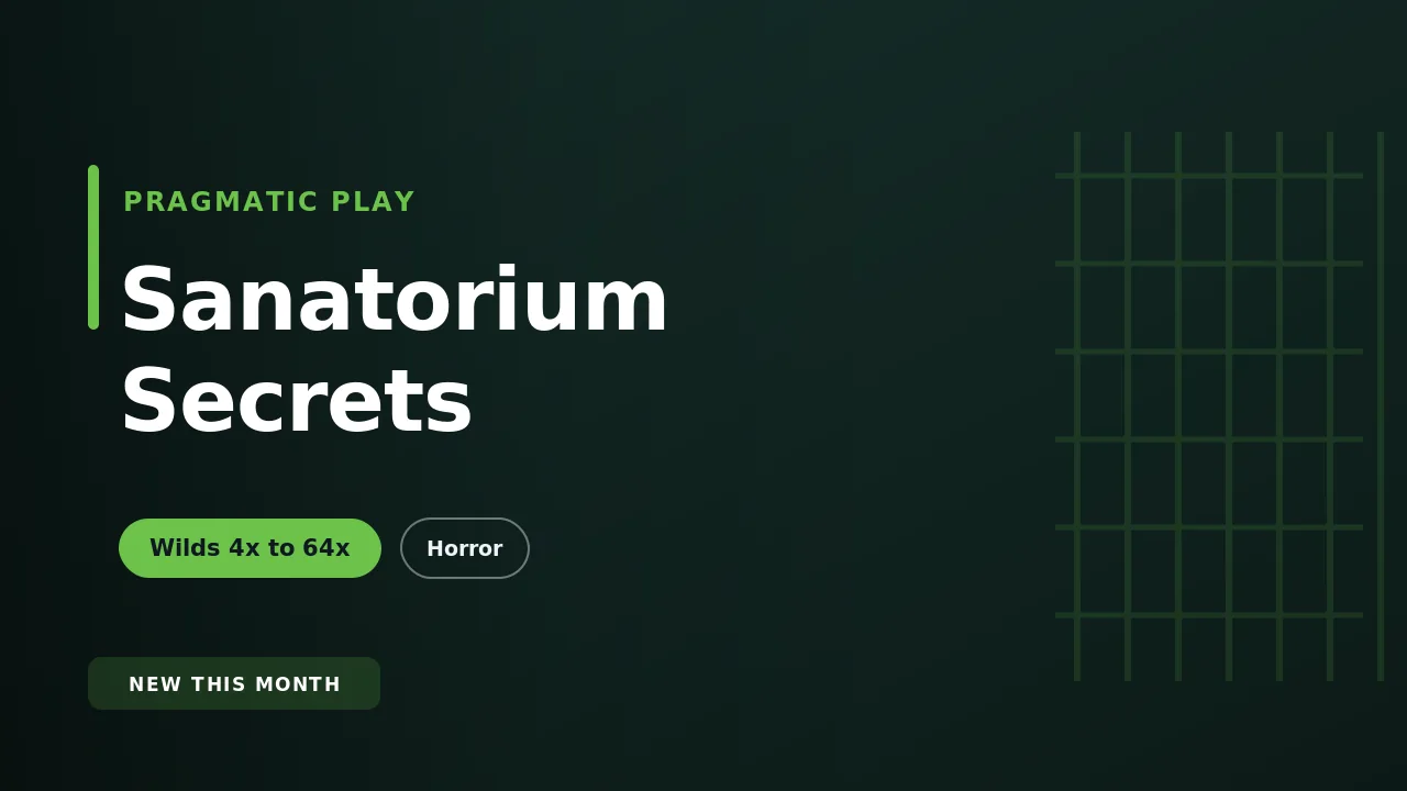 Sanatorium Secrets by Pragmatic Play, a horror-themed slot with full-reel wilds and a puzzle feature